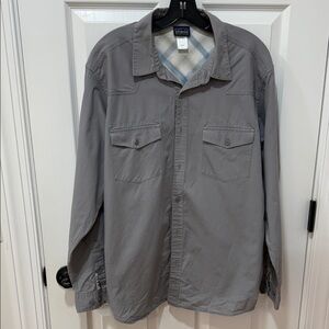 Patagonia Men's Gray Casual Button Down LS Shirt Sz L